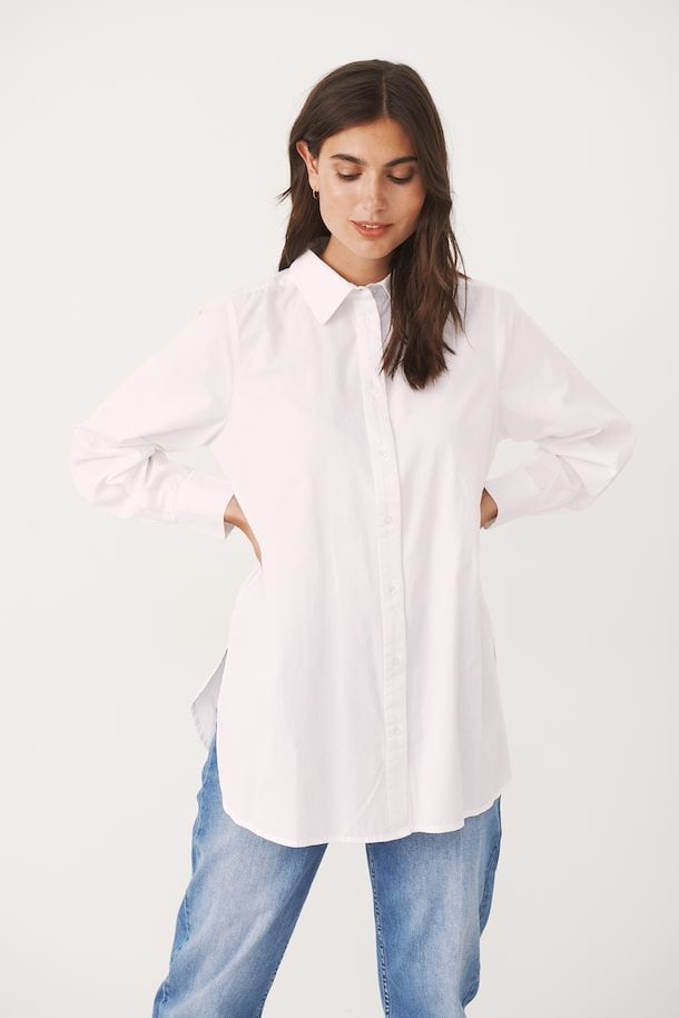 white long sleeved shirt