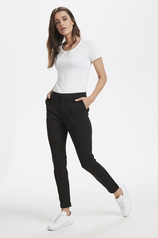 Part Two Casual pants Dark Grey Melange – Shop Dark Grey Melange Casual ...