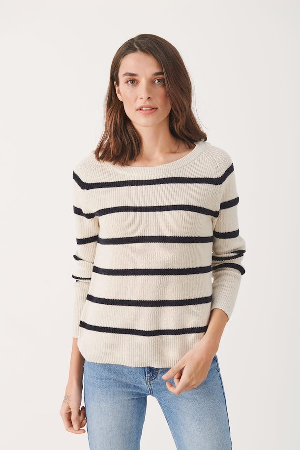 Part Two MaleaPW Knitted pullover Dark Navy Stripe – Shop Dark Navy ...