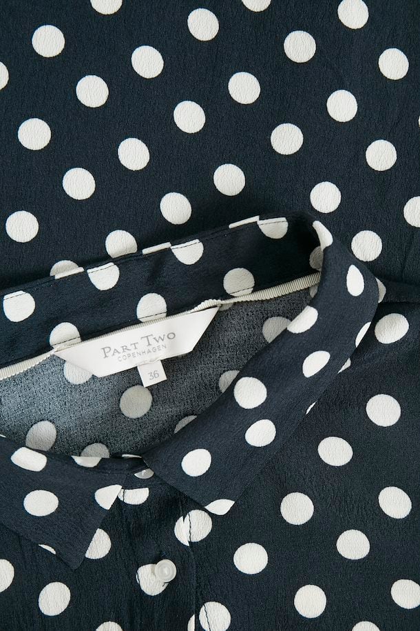 Part Two BirgithPW Shirt Dot Print, Dark Navy. – Shop Dot Print, Dark ...