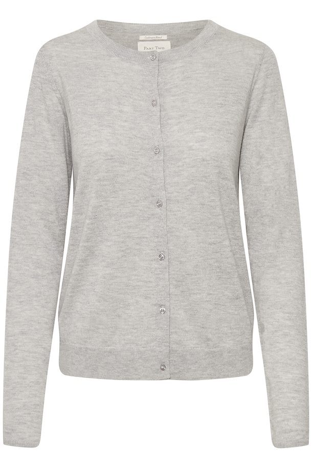 Part Two VaniaPW Knitted cardigan Light Grey Melange – Shop Light Grey ...