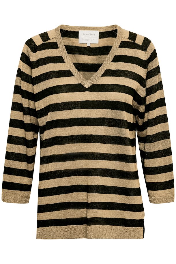 Part Two ClementinePW Pullover Linen Stripe, Black Shop Linen Black ClementinePW Pullover from size XS-