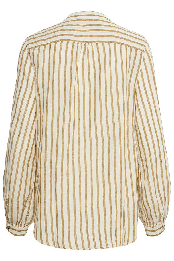 Part Two BerethePW Shirt Linen Stripe Buckthorn Brown – Shop Linen ...