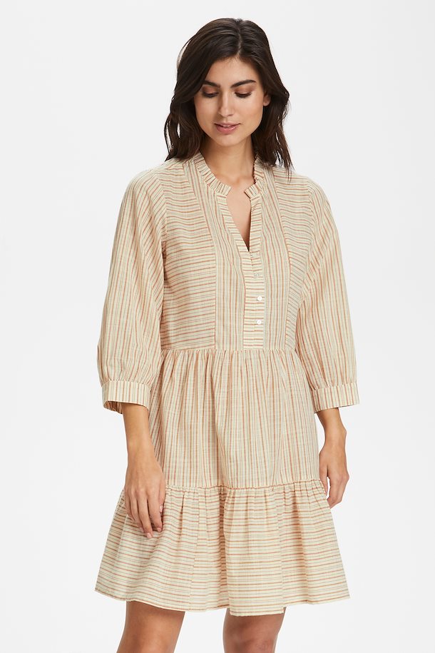Part Two CrystallPW Dress Linen Stripe, Honey Ginger – Shop Linen ...