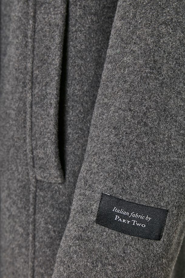 Part Medium Grey Melange IsabellasPW Coat - Kjøp Medium Grey Melange IsabellasPW Coat fra størrelse 32-46