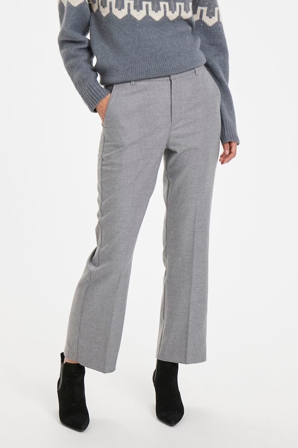 Part Two MishaPW Trousers Medium Grey Melange – Shop Medium Grey ...