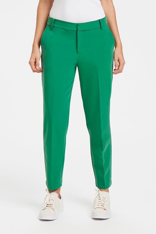 green flower pants